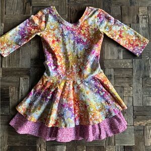 Colorful Mickey Patterned Dress